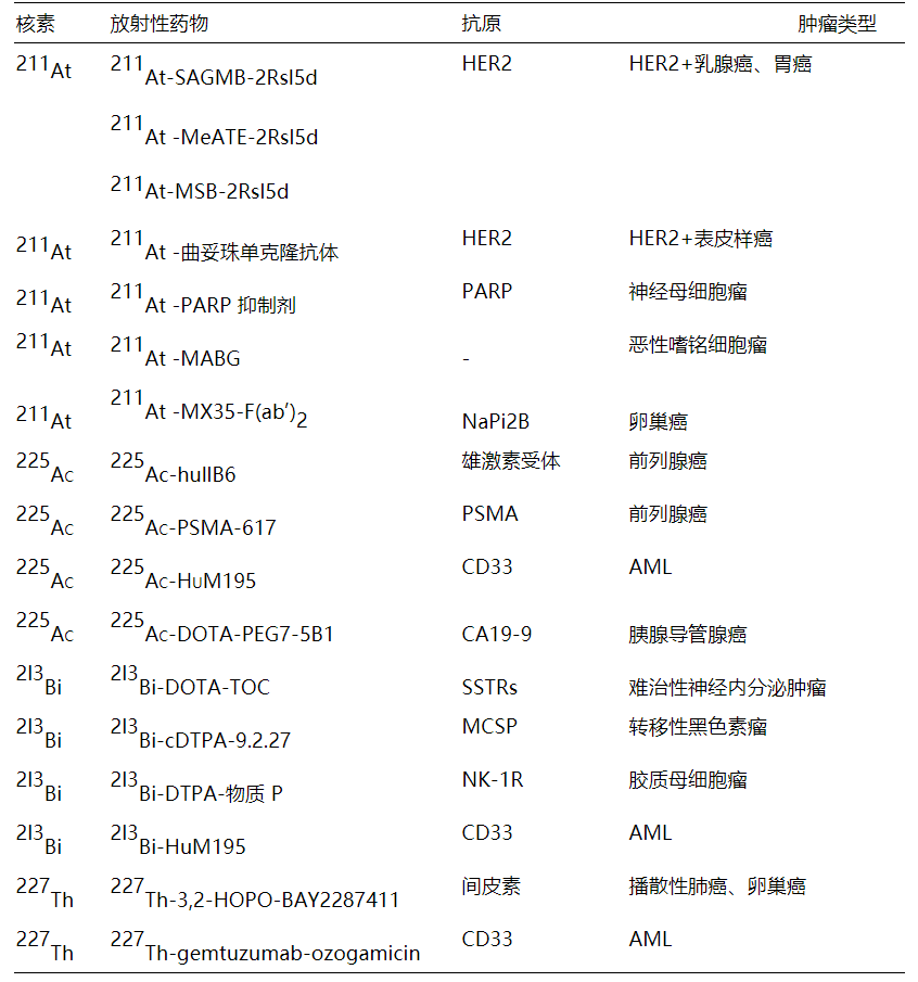 α核素在恶性肿瘤精准医疗中的应用